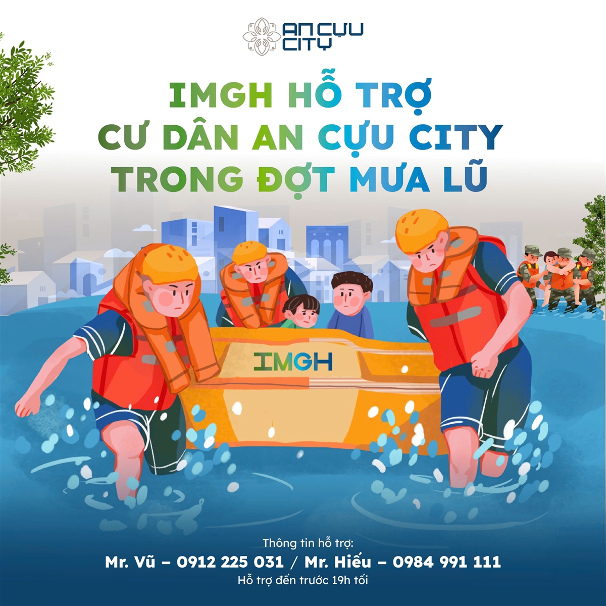 IMGH TRIỂN KHAI ĐỘI CỨU HỘ, HỖ TRỢ CƯ DÂN AN CỰU CITY TRONG ĐỢT MƯA LŨ LỚN TẠI HUẾ